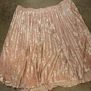 Pink Velvet Skirt